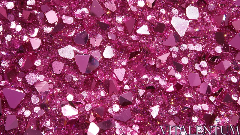 Close-up of dense pink glitter and sequins texture.