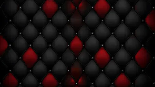 Quilted diamond grid with red backlit panels and soft shading