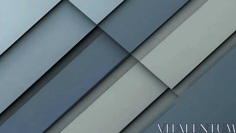 Calm layered stripes in soft blue and grey geometry.