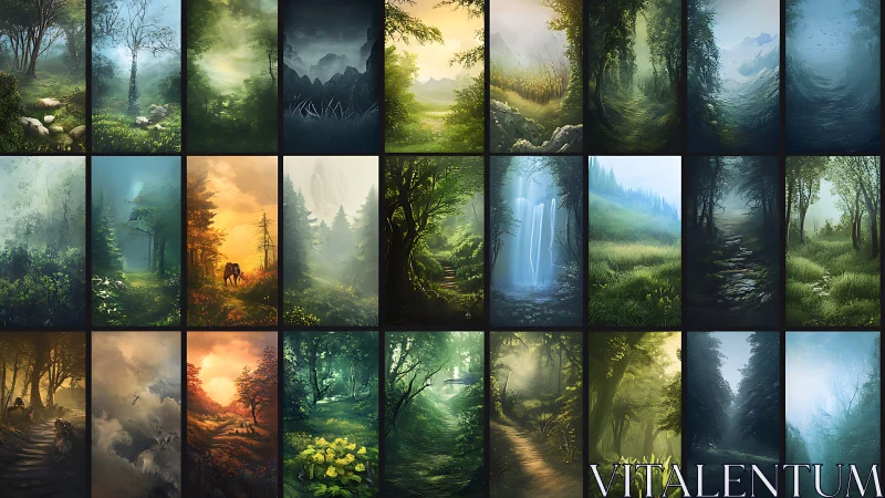 Wandering through many painted forest daydream paths.