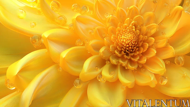 Golden Dahlia Blooms Shimmer With Luminous Radiance