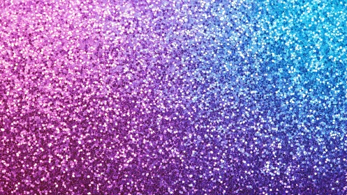 Prismatic glitter tide shifting from pink starlight to blue.