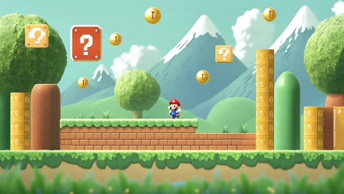 Playful platform hero in a bright, bouncy green world.