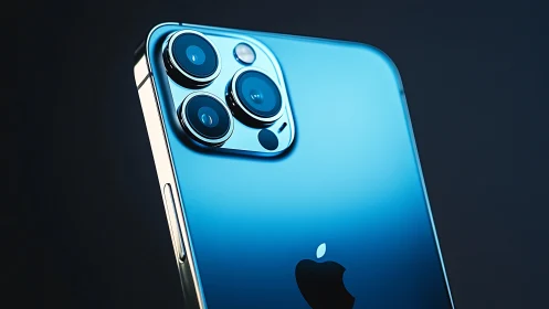 iPhone 13 Pro Max Blue: Premium Camera Design.