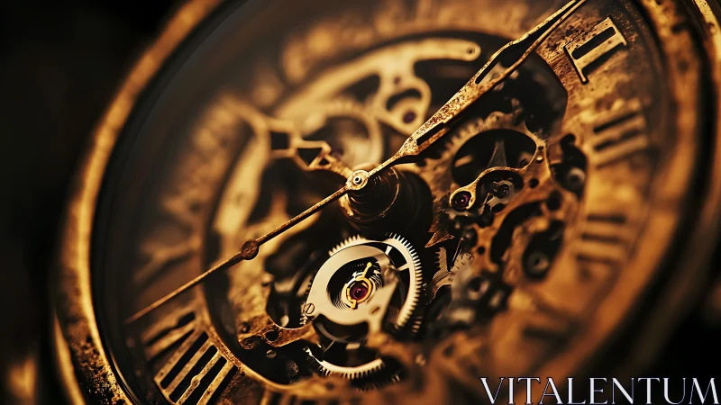 Golden clockwork heart quietly savoring each passing second.