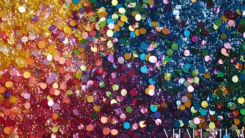 Vibrant rainbow confetti sparkles in a bold festive burst