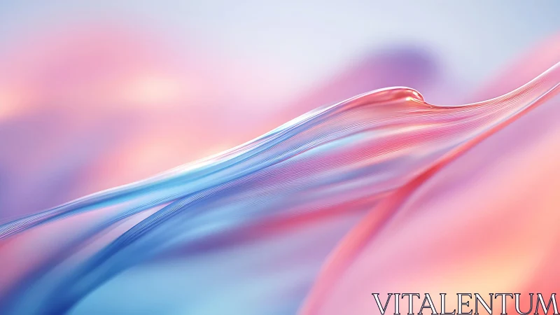 Abstract fluid gradient wave with soft pastel color fields.