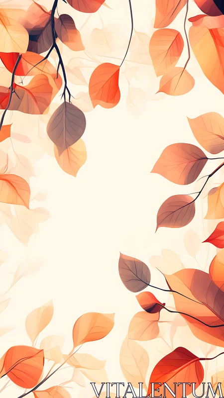 Gentle autumn leaves framing a soft, welcoming space.