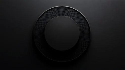 Sleek Circular Portal in Moody Minimalist Design.