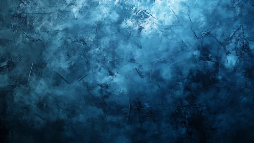 Textured blue abstract wall with moody light gradients.
