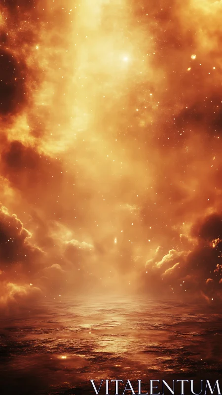 Celestial Radiance: Golden Hour Atmospheric Volumetric Rendering with Particle Effects