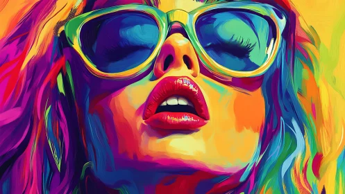 Color-drenched portrait of cool confidence in bold shades.