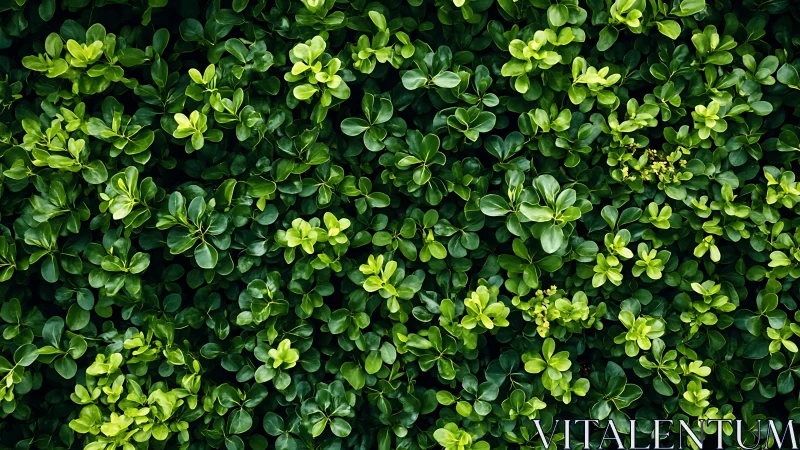 Lush green hedge inviting a moment of calm and pause.