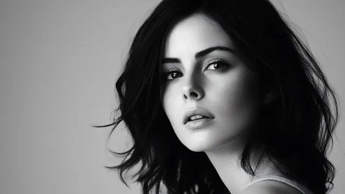 Softly lit black and white portrait with quiet emotion.