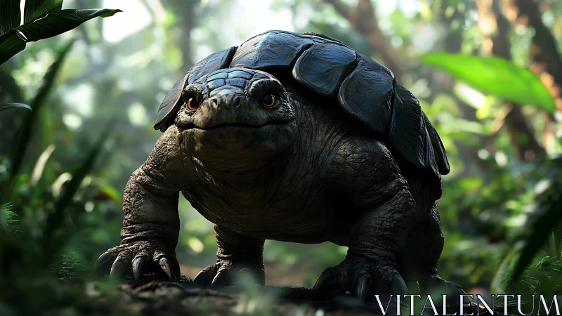 Armored reptilian creature rendered in high-detail 3D realism