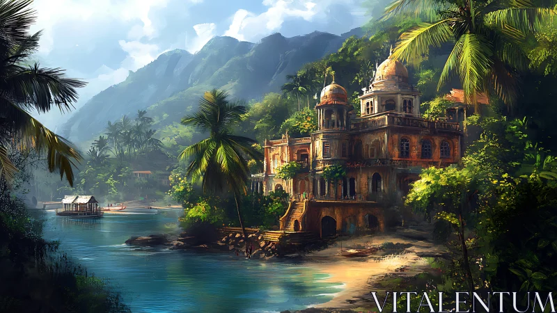 Tropical Palace by the River: Fantasy Architecture in Paradise
