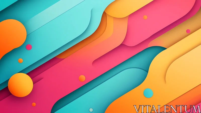 Layered diagonal vector bands intersect with circular forms