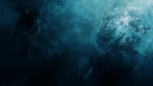 Turbulent teal atmospheric abstraction with dynamic textured gradients