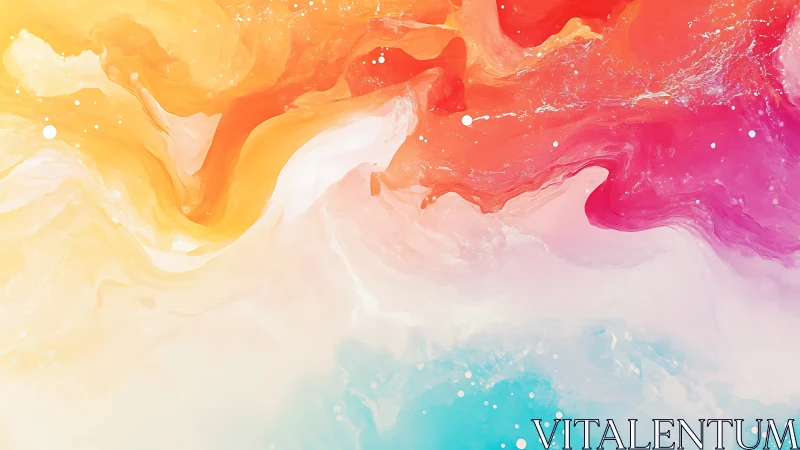 Sunlit color tides swirl in a dreamy abstract horizon.