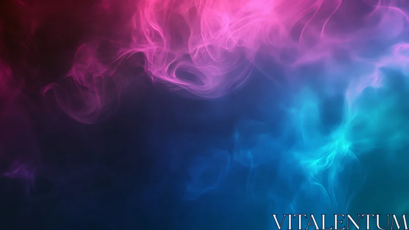 Colored smoke gradient with pink and cyan wisps on dark.
