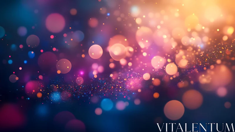 Vibrant abstract bokeh lights in colorful dreamy digital art.