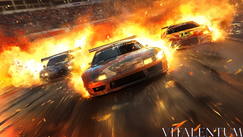 High-Velocity Vehicular Collision Sequence with Pyrotechnic Energy Release.