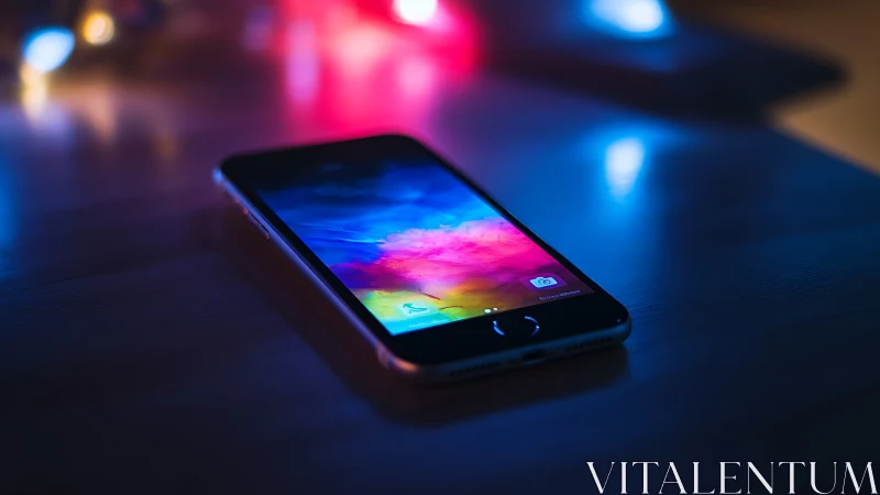 Mobile Device with Vibrant Gradient Display and Ambient Lighting