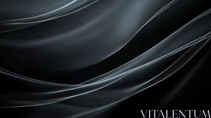 Gentle silver waves drifting across a quiet dark sky.