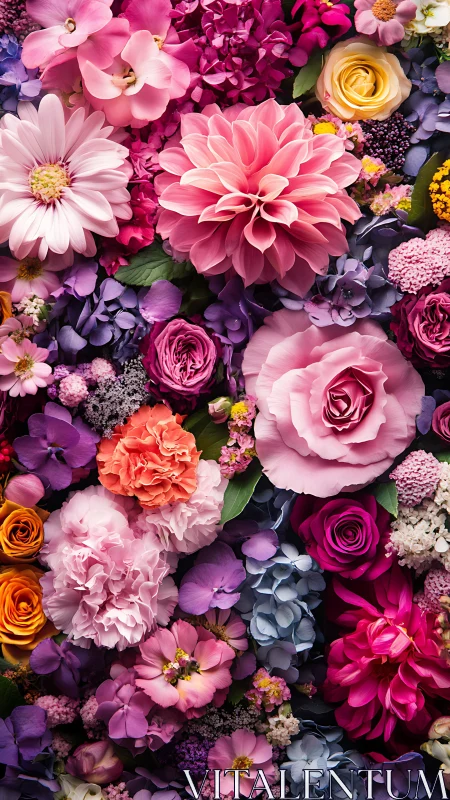 Vibrant Floral Abundance. Dense Garden Composition.