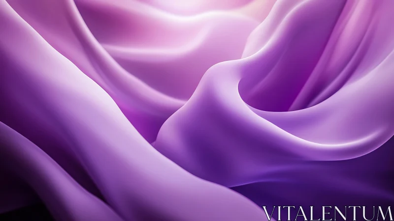 Soft lavender fabric folds in abstract digital artwork.
