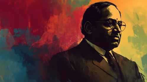 Bold portrait against blazing colors of change and hope.