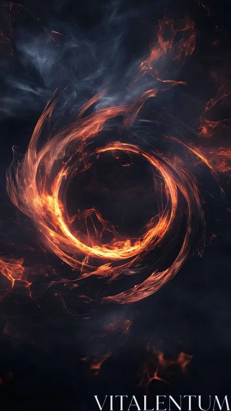 Luminous Vortex: Concentric Fire Ring with Radiant Energy Dynamics.