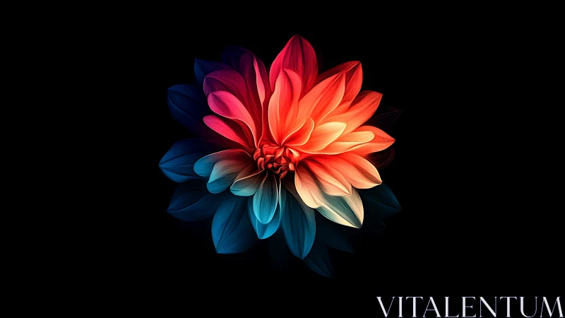 Radiant Gradient Bloom: Nature's Electric Color Dance.