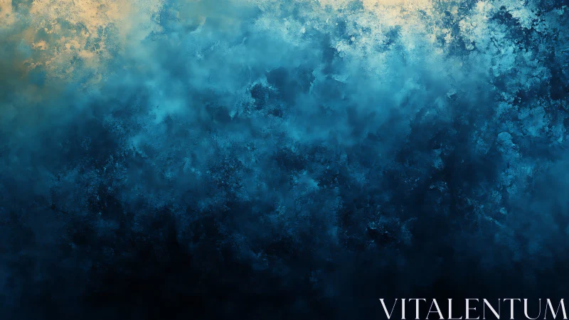 Deep cyan atmospheric gradient with textured oceanic cloudfield