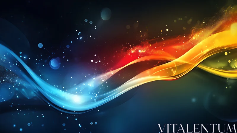 Spectral energy ribbons in dynamic blue red and gold gradients