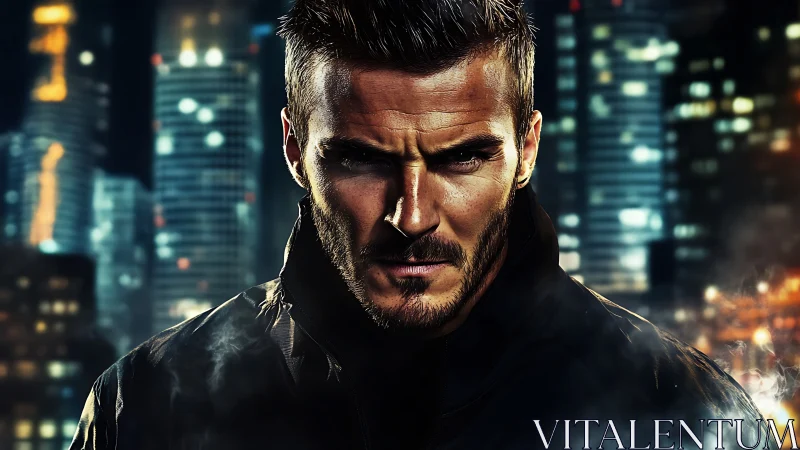 Urban storm eyes carve intensity through neon city haze