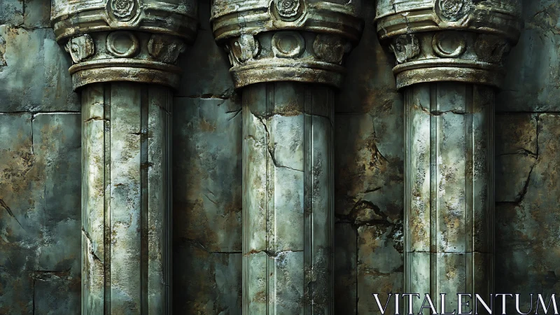 Weathered stone columns whisper of forgotten empires.