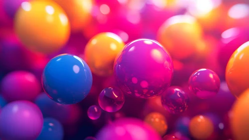 3D chromatic spheres in saturated floating cluster composition.