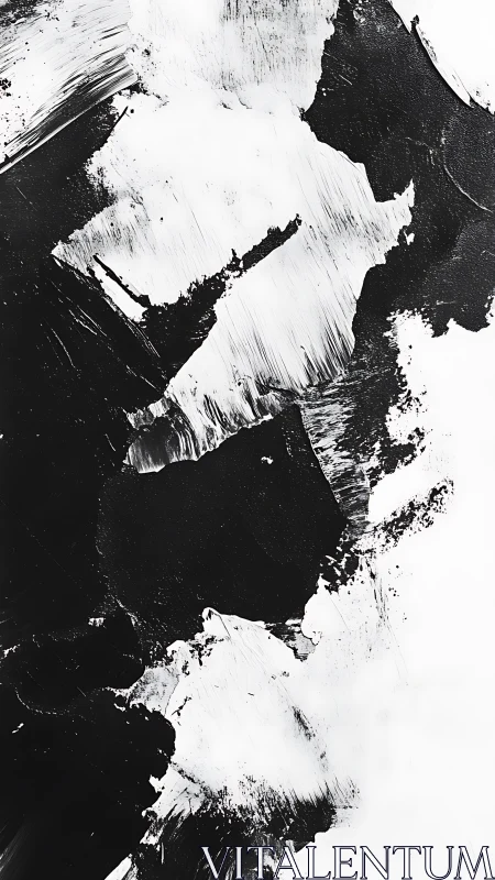 Monochrome impasto strokes create dynamic abstract contrast field