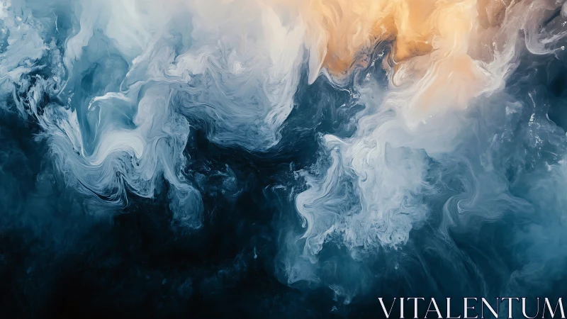 Swirling clouds of color dancing in a dreamy ocean sky.