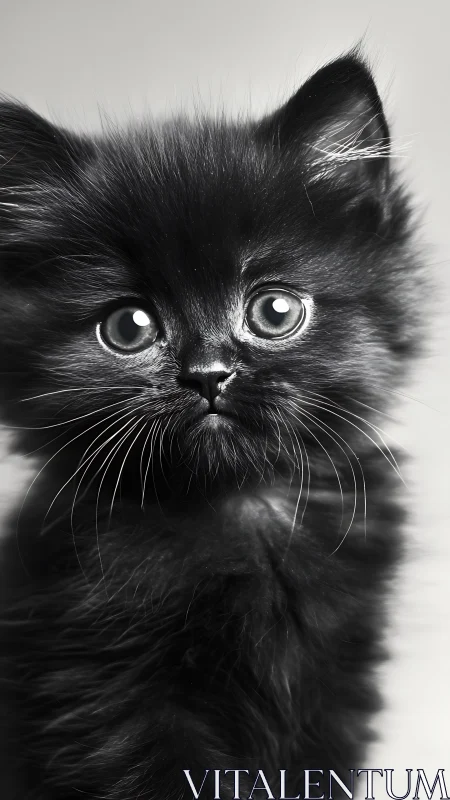 Black cat with wide eyes and prominent whiskers in profile.