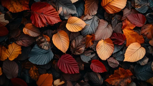 Autumn foliage study captures chromatic contrast and surface detail