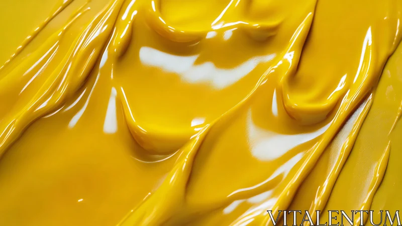 Golden paint ripples glow with smooth, creamy texture