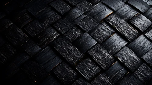 Close-up of Dark Woven Texture in Modern Abstract Style.