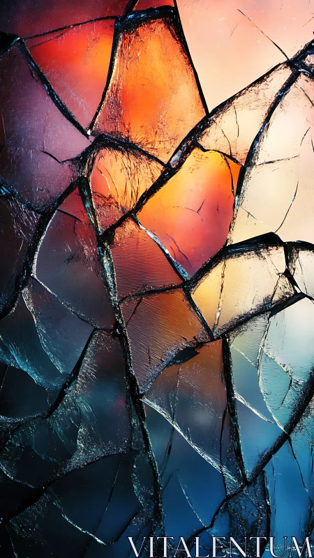 Shattered glass ignites with molten dusk and frozen starlight.