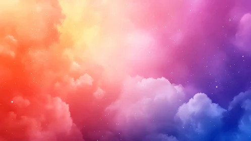 Gradient nebula cloudscape renders smooth volumetric color transitions