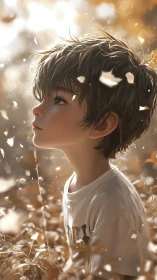 Young Wonder in Golden Light.