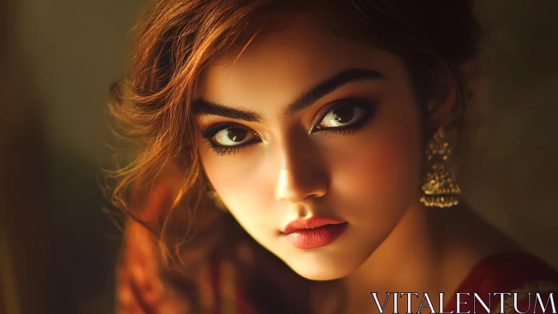 Cinematic close portrait with warm bokeh and precise rim lighting.