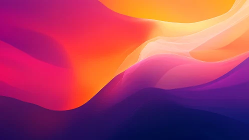 Gradient color waves form layered abstract digital landscape