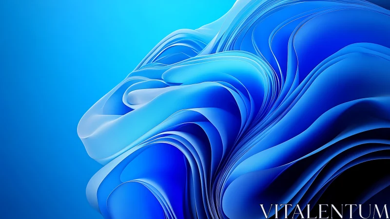 Layered blue fluid geometry in luminous digital abstraction.
